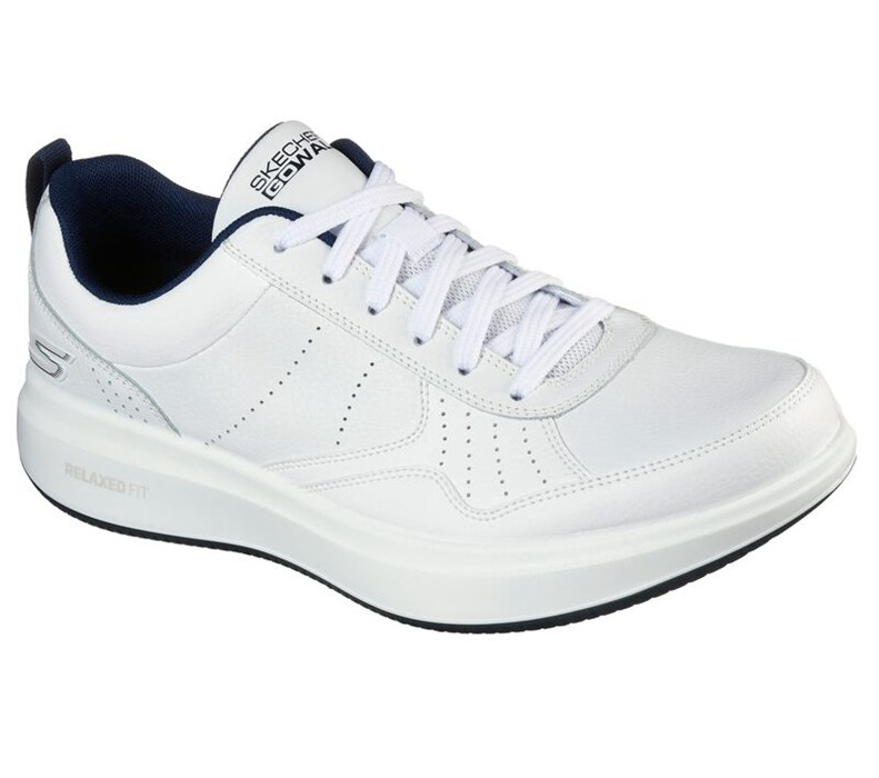 Skechers Herr Vita/Marinblå Sneakers - Gowalk Steady - Sverige (LKMDZ-6802)
